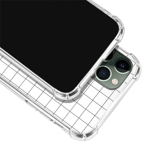 White Grid iPhone 11 Pro Max Clear Case