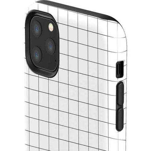 White Grid iPhone 11 Pro Max Impact Case
