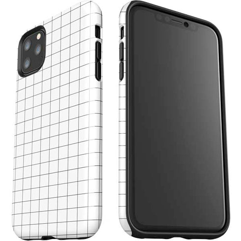 White Grid iPhone 11 Pro Max Impact Case