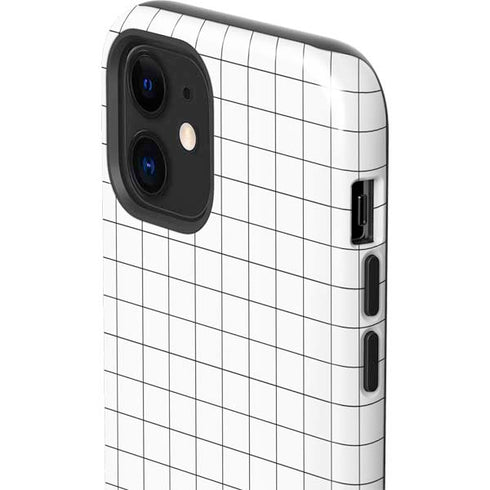 White Grid iPhone 12 Impact Case