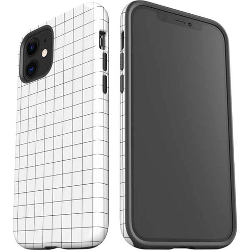 White Grid iPhone 12 Impact Case