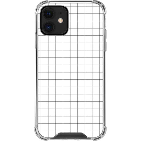 White Grid iPhone 12 Mini Clear Case