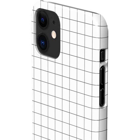 White Grid iPhone 12 Mini Lite Case