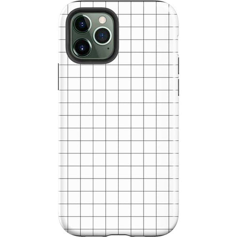 White Grid iPhone 12 Pro Impact Case