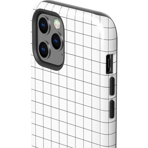 White Grid iPhone 12 Pro Max Impact Case