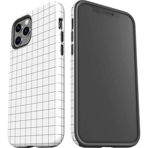 White Grid iPhone 12 Pro Max Impact Case