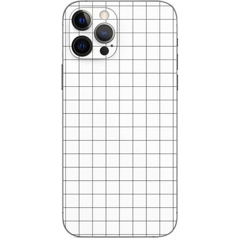 White Grid iPhone 12 Pro Skin