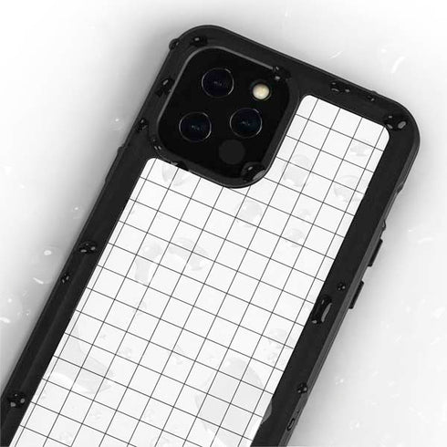 White Grid iPhone 12 Pro Waterproof Case