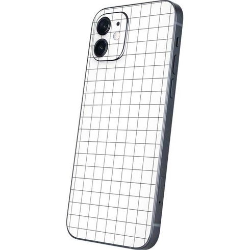 White Grid iPhone 12 Skin