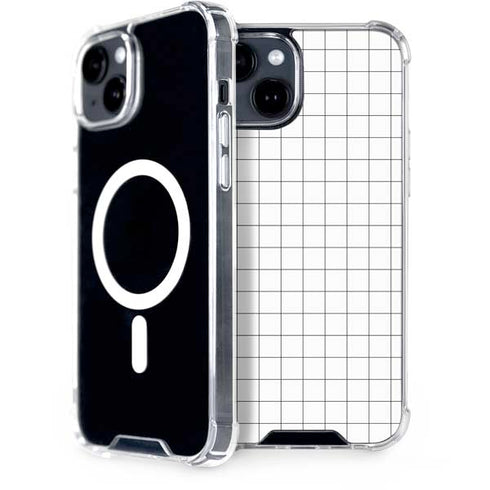White Grid iPhone 13 MagSafe Case