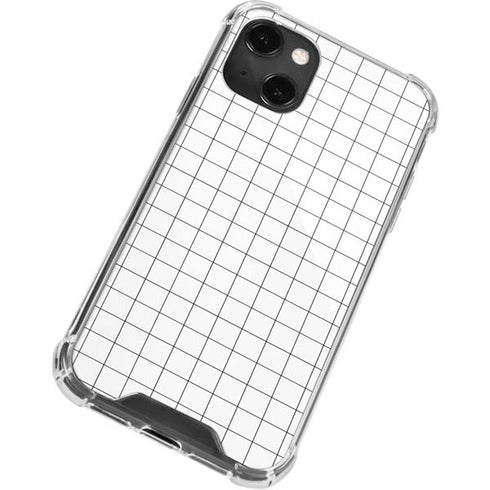 White Grid iPhone 13 Mini Clear Case