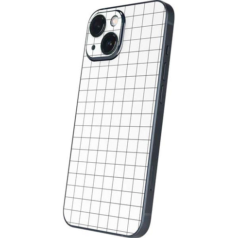 White Grid iPhone 13 Mini Skin