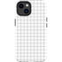 White Grid iPhone 14 Plus Impact Case