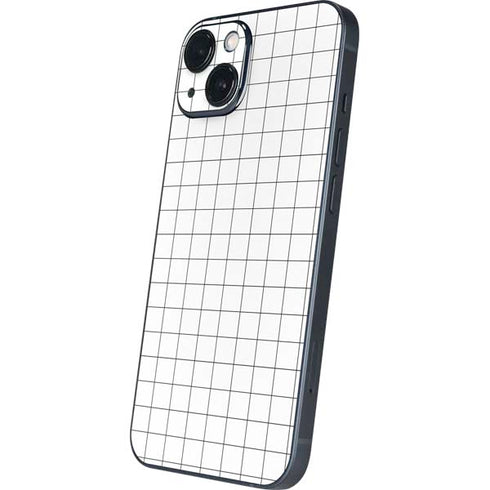 White Grid iPhone 15 Plus Skin