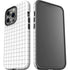 White Grid iPhone 15 Pro Impact Case