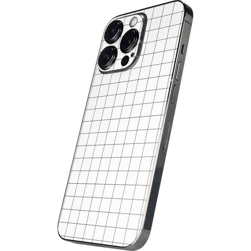 White Grid iPhone 15 Pro Skin