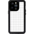 White Grid iPhone 14 Pro Waterproof Case