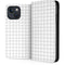 White Grid iPhone 15 Plus Folio Case