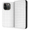 White Grid iPhone 15 Pro Folio Case