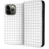 White Grid iPhone 15 Pro Max Folio Case
