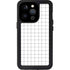 White Grid iPhone 15 Pro Waterproof Case