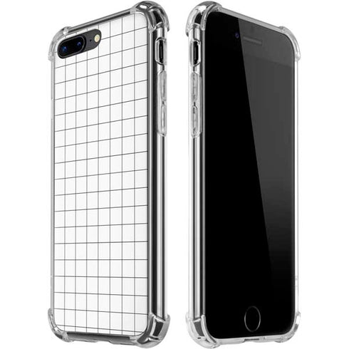 White Grid iPhone 7/8 Plus Clear Case