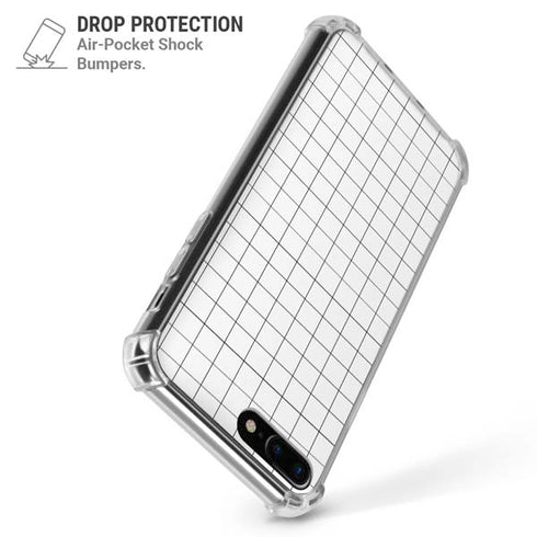 White Grid iPhone 7/8 Plus Clear Case