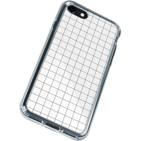 White Grid iPhone SE (2nd & 3rd Gen) Clear Case