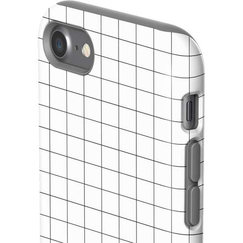 White Grid iPhone SE (2nd & 3rd Gen) Pro Case