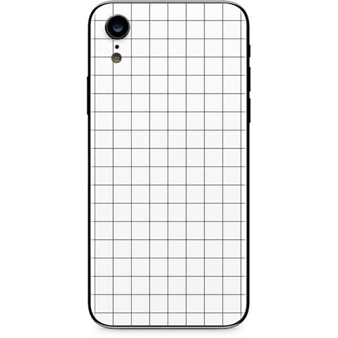White Grid iPhone XR Skin