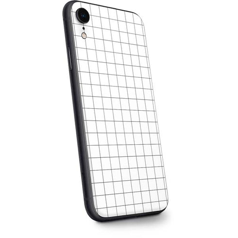 White Grid iPhone XR Skin