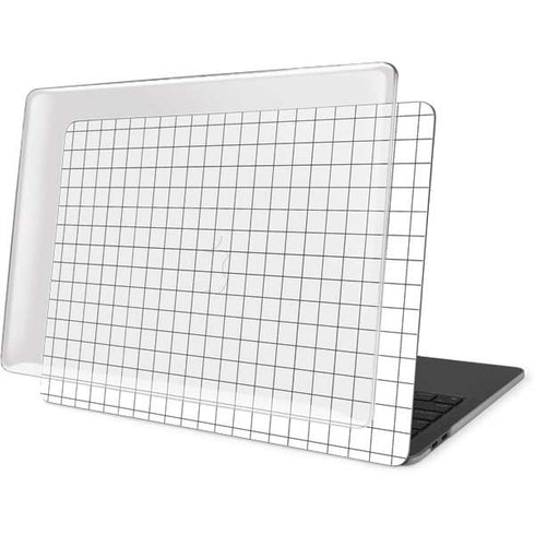 White Grid MacBook Pro 13in (2020) Case plus Skin