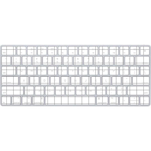 White Grid Magic Keyboard Skin
