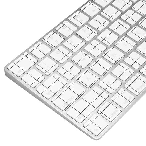 White Grid Magic Keyboard Skin