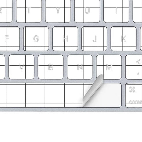 White Grid Magic Keyboard Skin