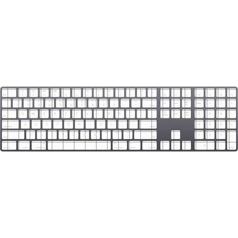 White Grid Magic Keyboard with Numeric Keypad Skin
