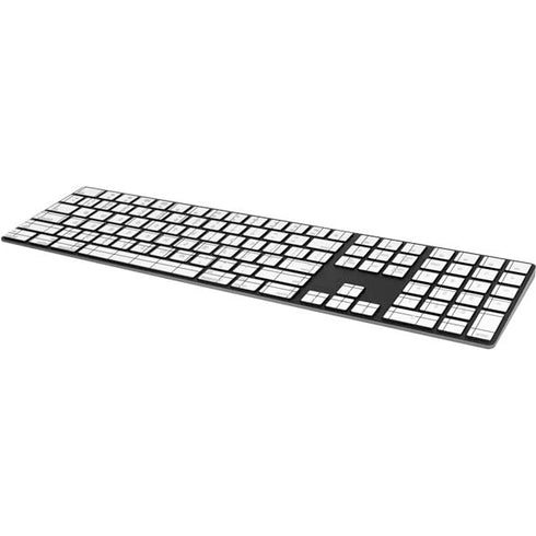 White Grid Magic Keyboard with Numeric Keypad Skin