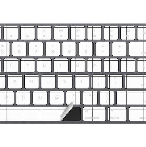 White Grid Magic Keyboard with Numeric Keypad Skin