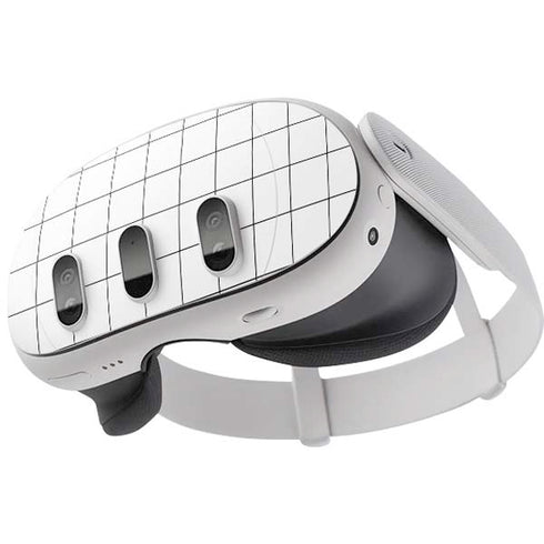 White Grid Meta Quest 3 Skin