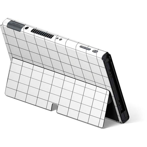 White Grid Nintendo Switch OLED (2021) Skin