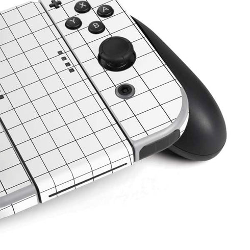 White Grid Nintendo Switch OLED (2021) Skin