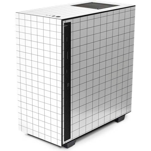 White Grid NZXT H510 Compact ATX Mid-Tower Case Skin