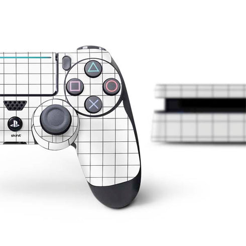 White Grid PS4 Slim Bundle Skin
