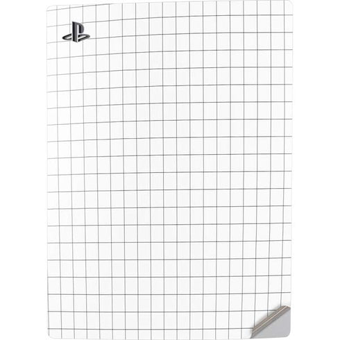 White Grid PS5 Digital Edition Console Skin