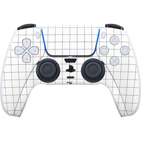 White Grid PS5 Controller Skin