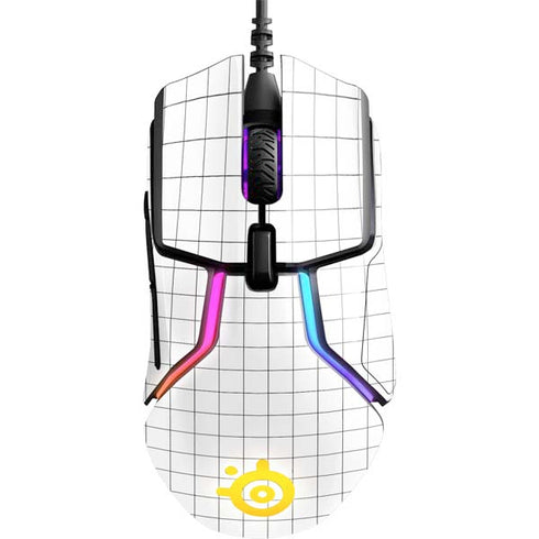 White Grid SteelSeries Rival 600 Gaming Mouse Skin