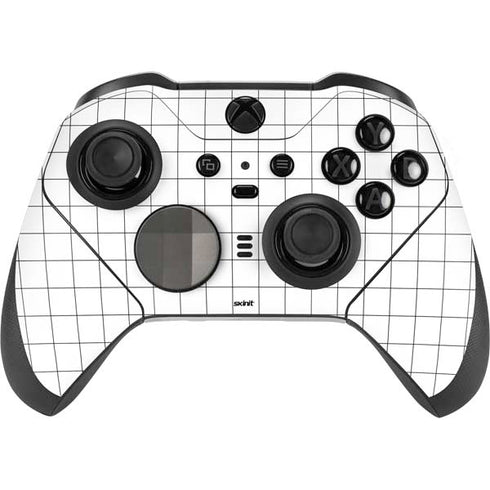 White Grid Xbox Elite Wireless Controller Series 2 Skin