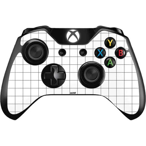 White Grid Xbox One Controller Skin