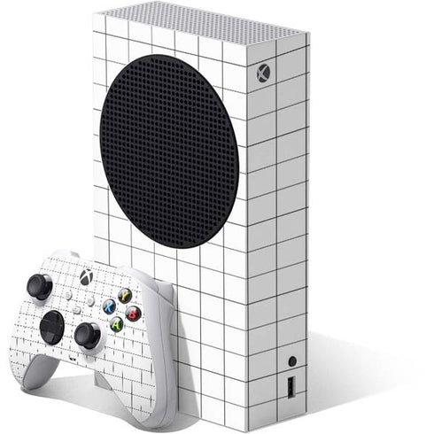 White Grid Xbox Series S Skins