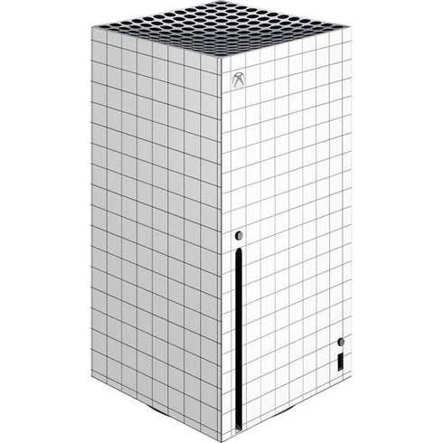 White Grid Xbox Series X Console Skin